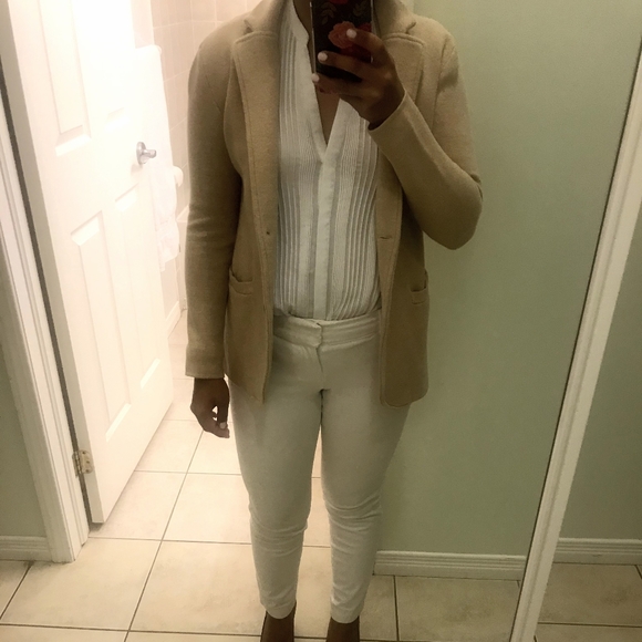 J crew sweater blazer beige - Picture 2 of 3